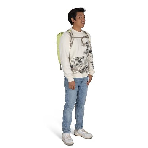Osprey Daylite Cinch Backpack - Lightweight Travel Bag for Hikes, Festivals, and Everyday, Fuzzy Window Print/Torrent Blue - color: Fuzzy Window Print-Torrent Blue