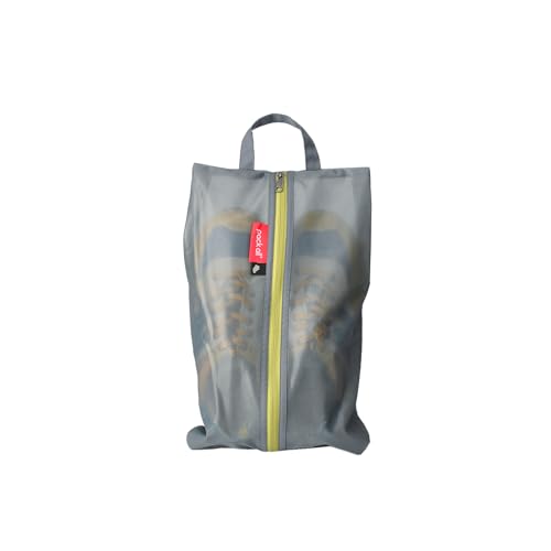 pack all Shoe Bag for Travel, Water-Resistant Shoe Pouch for Gym, Odor-Resistant Soccer Cleats Bag for Sport (Dual Pocket Version) - color: Grey, size: Non-Foldable-Regular