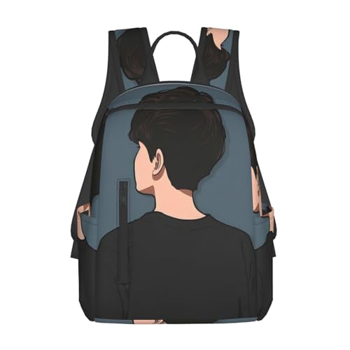 Minimal Style Boy Men'S And Women'S Travel Backpacks, Lightweight Laptop Daily Bags With Water Cup Bags, Hiking University Leisure Weekend Travel Bags