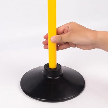 Soccer Training Marker Pole Set Football Sign Obstacle Cone Agility Rod PVC Rubber Base Suitable for Coaches Athletes Group Training Backyard - size: 2.5 m