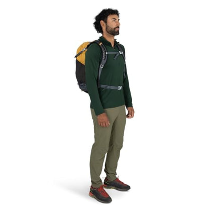 Osprey Hikelite 26L Durable Hiking Backpack - Travel Daypack with Rain Cover for Men and Women, Tungsten Yellow - color: Tungsten Yellow, style: 26l
