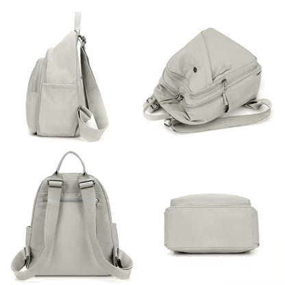 Mini Backpack Purse for Women Lightweight Nylon Casual Bag Small Daypacks for Work Travel (C Light Purple) - color: C Light Purple