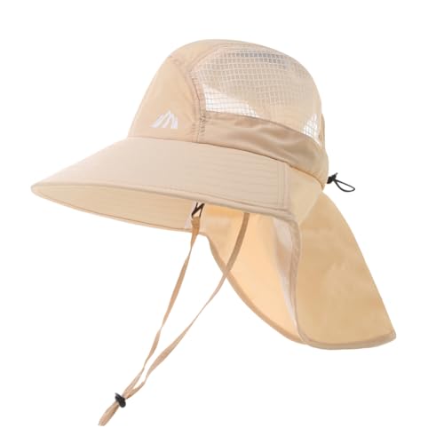 UV Sun Protection Hat Women Foldable Neck Flap Wide Brim Fishing Hat with Ponytail Hole for Women - color: Pink