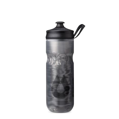 HydraPak | Polar Bottle - Polar Sport Insulated Water Bottle - BPA-Free, Sport & Bike Squeeze Bottle with Handle (Pulse Black, 600ml / 20oz) - color: Pulse Black, style: 20oz/600ml