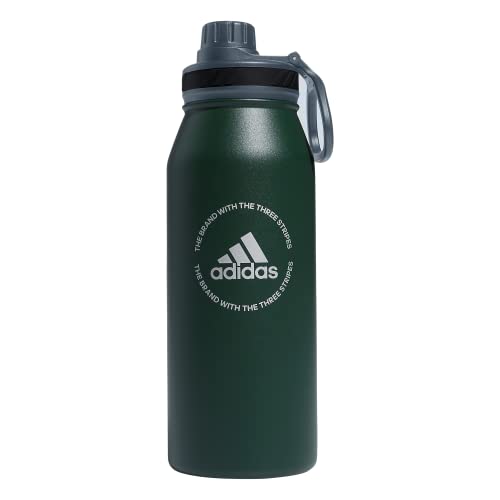 adidas Metal Water Bottle 1L - color: Green Oxide/Onix Grey/Silver Metallic