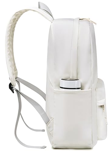 Bluboon School Backpack for Teen Girls Women Laptop Backpack College Bookbags Middle School Travel Work Commuter Back Pack(Solid Beige) - color: A Solid Beige