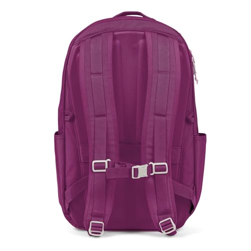 Baboon to the Moon City Backpack – Water-Repellent 16" Laptop-Friendly Backpack, Work, Travel, Gym Bag for Men & Women (Wildberry) - color: Wildberry
