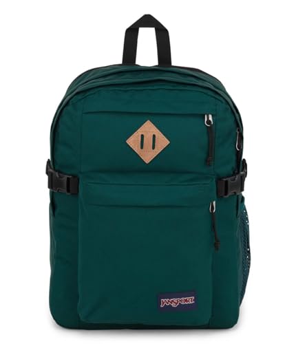 JanSport Main Campus Backpack - Travel or Work Backpack with 15-Inch Laptop Sleeve and Dual Water Bottle Pockets, Deep Juniper - color: Deep Juniper