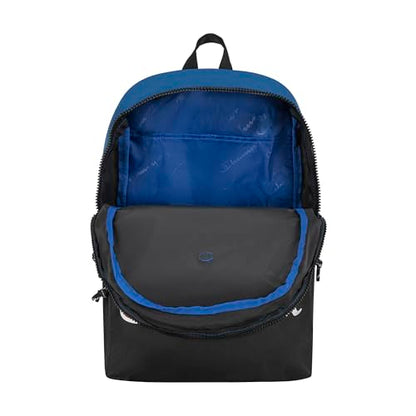 Champion Manuscript Backpack with Padded Adjustable Straps, Water Bottle Pocket for Work, Travel, Daily Use - color: Blue