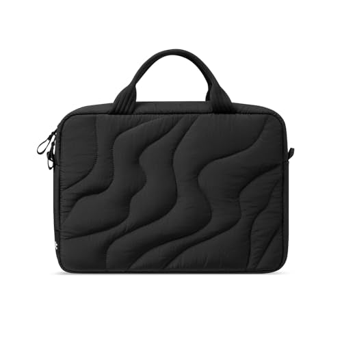 tomtoc 15-16 Inch Puffy Laptop Carrying Bag for Women, Stylish Laptop Case Fits 15-16 Inch MacBook Air & Pro & Other 15"-16" Computers, Work Travel Briefcase Lightweight Handbag with Organized Storage - color: Lavascape, size: 15-16 Inch