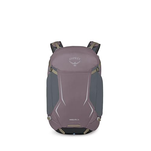 Osprey Hikelite 26L Durable Hiking Backpack - Travel Daypack with Rain Cover for Men and Women, Graphite Purple - color: Graphite Purple, style: 26l