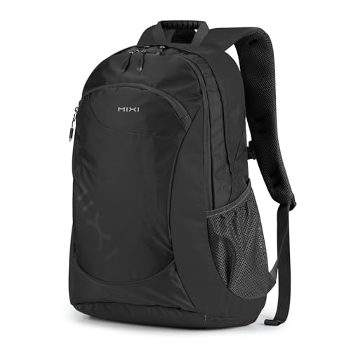 mixi 31L Ultra Lightweight Waterproof Travel Backpack, 18 inch Casual Daypack for Men Women, Durable Spacious Bag for Travel, Sports, Camping, Hiking & College, Black - color: Black, size: 18 Inch