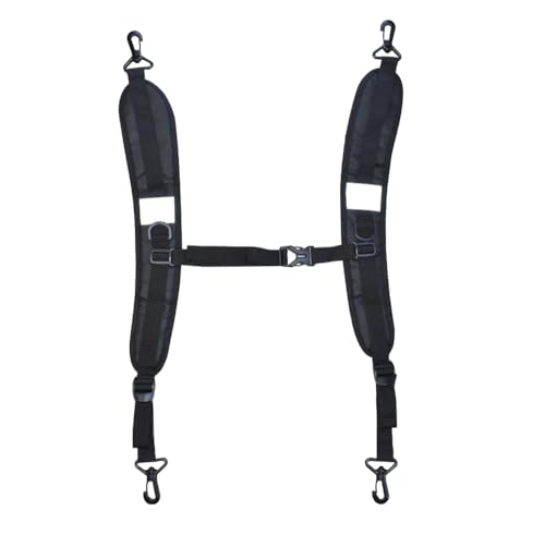 Backpack Straps, Adjustable Padded Shoulder Straps for Backpack Dry Bags ，Replacement Padded Strap with Metal/Plastic Clips