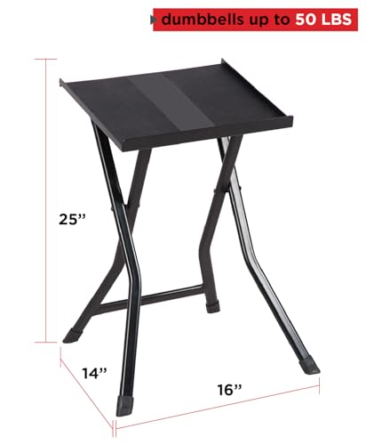 PowerBlock Small Compact Stand, Dumbbell Rack & Weight Rack, Folds Flat For Easy Storage, Use with PowerBlock Expandable Dumbbells, Home Gym Strength Training, Pack of 1