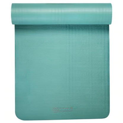 Gaiam Yoga Mat, Pilates & Exercise Mat, Thick Mat 2/5" (10mm) Workout Mat with Easy-Cinch Carrying Strap for Home & Gym Workouts - color: Teal