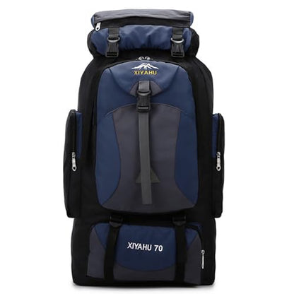 Lawaia 70L Hiking Backpack Large Camping Pack Backpacking Bag Rucking Backpacks Outdoor Trekking Travel Rucksack for Men Women-Dark Blue - color: Blue