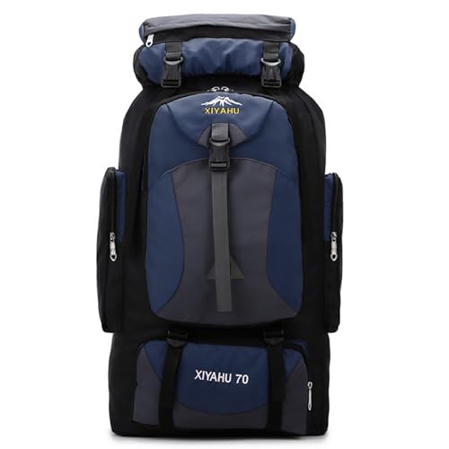 Lawaia 70L Hiking Backpack Large Camping Pack Backpacking Bag Rucking Backpacks Outdoor Trekking Travel Rucksack for Men Women-Dark Blue - color: Blue