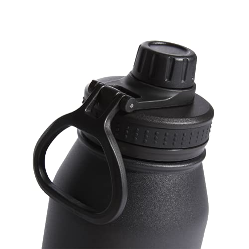 adidas Metal Water Bottle 1L - color: Black/Silver Metallic