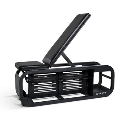 Centr Workout Bench Press, Fusion Bench - Multi-Purpose Adjustable Weight Bench with Storage Rack for Dumbbells, Bands, & Recovery Tools - Incline & Sit Up Bench for Home Gym Exercise