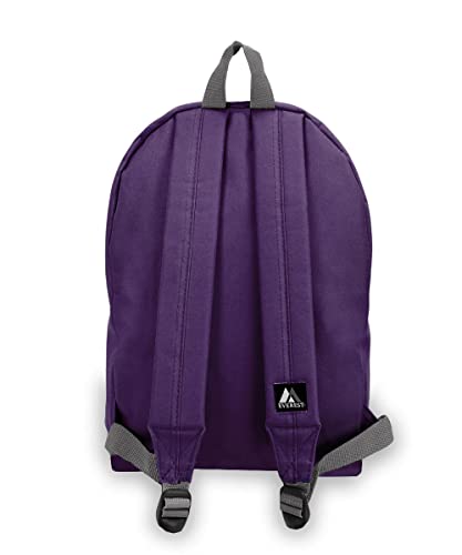Everest 1045K Basic Backpack, 15", Eggplant Purple - color: Eggplant Purple