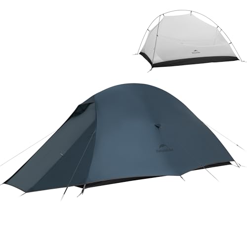 Naturehike Cloud Up 1 Person Tent, Lightweight Backpacking Tents for One Man, Waterproof Ultralight One Person Tent for Camping Hiking Backpacking - color: Navy Blue