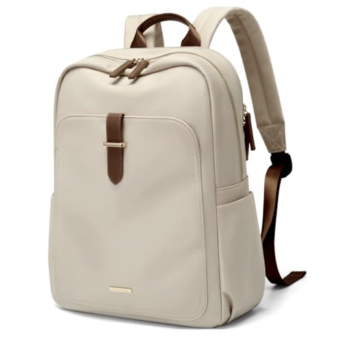 Laptop Backpack for Women,Carry on Travel Backpack Casual Work Business Backpacks Purse College,14 Inch,Apricot - color: Regular-apricot, size: 14 Inch