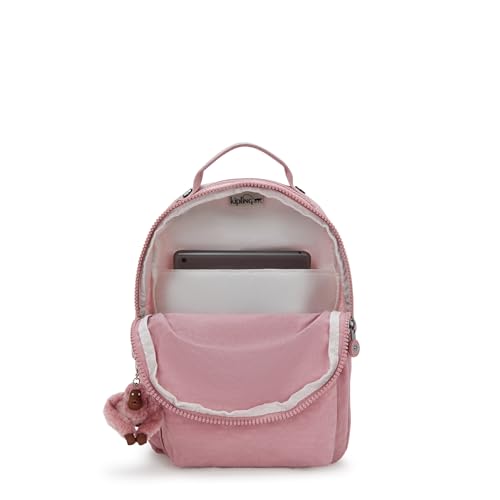 Kipling Women's Seoul Small Tablet Backpack, Durable, Padded Shoulder Straps with Tablet Sleeve - color: Flouncy Pink, size: Medium