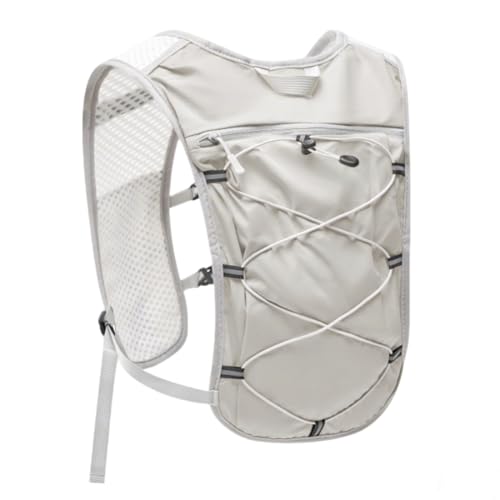 Hydration Backpack Lightweight Running Vest for Women Men with 500ml Soft Flask Hiking Daypack - color: Gray Vest Only