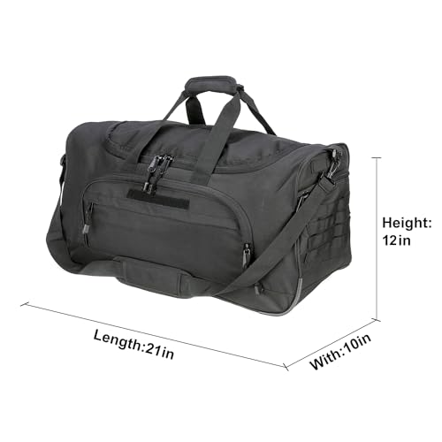 Gym Duffel Bag for Men Sports Duffel Bag with Shoe Compartment (BLACK-Model B) - color: BLACK-Model B