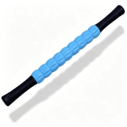 Muscle Roller Stick - A Full-Body Massage Roller that Can Relieve Muscle Soreness, Cramps and Tension After Exercise. It is a Handheld Physical Therapy and Recovery Tool（Black and Blue） - color: Blue