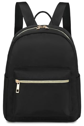 BTOOP Mini Backpack Women Girls Water-resistant Small Backpack Purse Shoulder Bag for Womens Adult Kids School Travel - color: Black, size: Mini