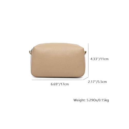 PU leather Organizer Bag Lightweight Cosmetic Bag with Ring Clasp Perfect Travel Makeup Bag for Women (Sandy/PU) - color: Sandy/PU
