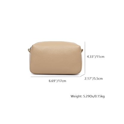 PU leather Organizer Bag Lightweight Cosmetic Bag with Ring Clasp Perfect Travel Makeup Bag for Women (Sandy/PU) - color: Sandy/PU