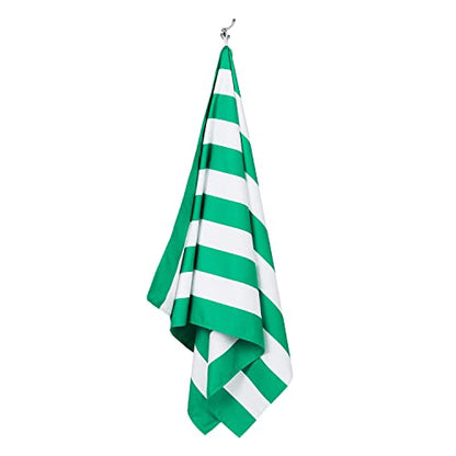 Dock & Bay Beach Towel - Quick Dry, Sand Free - Compact, Lightweight - 100% Recycled - Includes Bag - Cabana - Cancun Green - Large (160x90cm, 63x35) - color: Cabana - Cancun Green, size: Large (160x90cm, 63x35")