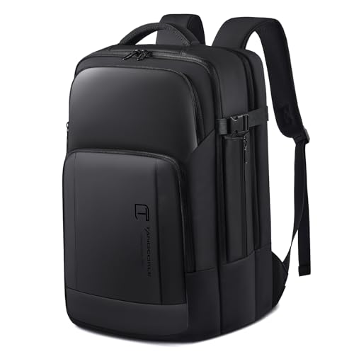 TANGCORLE Travel Backpack for Men, 17.3 Inches Business Laptop Backpack Water-Resistant Carry on Airline Approved 18x14x8 Luggage Backpack with USB Charger Port - color: Black-26l