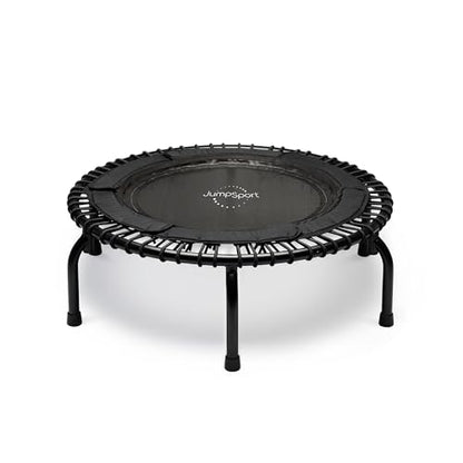 JumpSport 39" Essential Fitness Trampoline | Model 220, 230, 250 | Exercise Trampoline | 30 Low-Impact Bungees Rebounder for Adults - color: Black