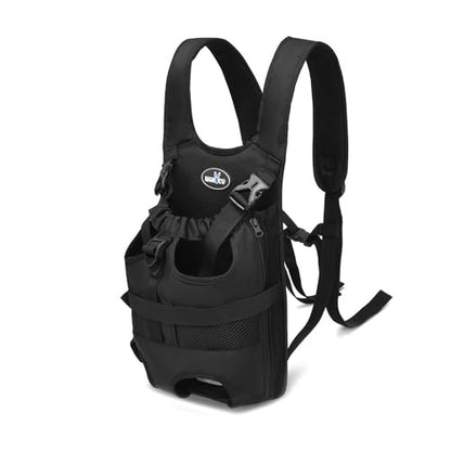 Wakytu Pet Front Dog Carrier Backpacks, Adjustable Dog Backpack Carrier, Comfortable Shoulder Straps, Soft Sponge Cushion, Designed to Fit Pets, S Size, 2-7LB - color: 2.0 Black, size: Small