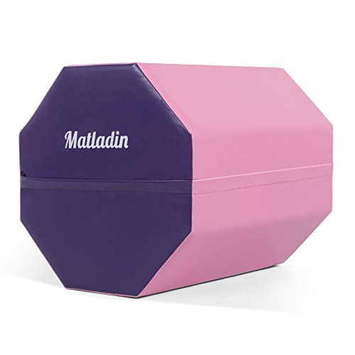 Matladin 20"x20" Gymnastics Octagon Skill Shape Tumbling Backbend Trainer Exercise for Preschool Kids Gym - color: Pink & Purple