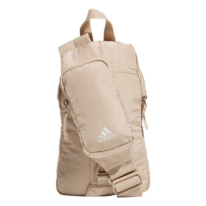 adidas Essentials Sling Small Crossbody Bag for Women and Men (5L), Magic Beige/Off White/Gilver/2.0, One Size - color: Magic Beige/Off White/Gilver/2.0