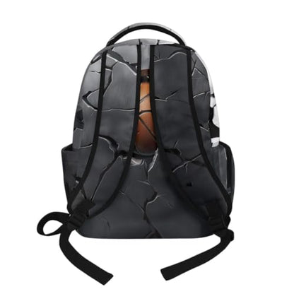 Suobstales 3D Basketball Print 17 Inch School Backpack for Boys Girls Lightweight Students Bookbag Middle School Schoolbag Casual Daypack Large Capacity Rucksack with Zipper Pocket - color: 3d Basketball
