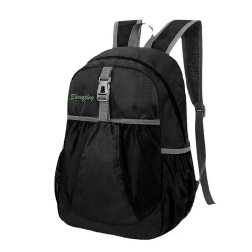 Travel lightweight foldable backpack hiking backpack splash proof compact travel backpack day pack (black) - color: Black