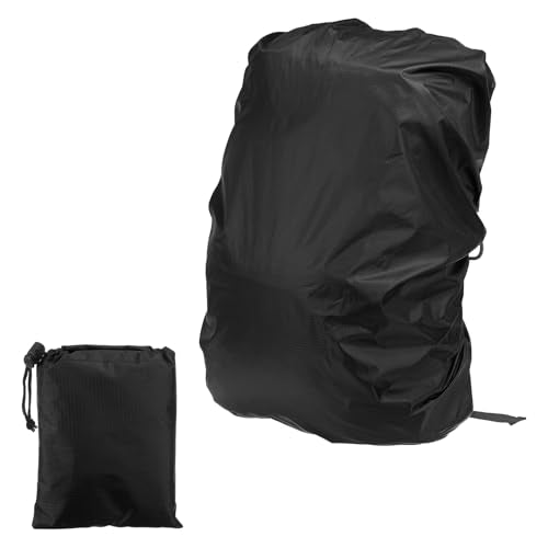 PATIKIL Waterproof Backpack Rain Cover with Anti-Slip Cross Buckle Straps & Drawstring Bag for Hiking Camping Traveling - color: Black, size: Small