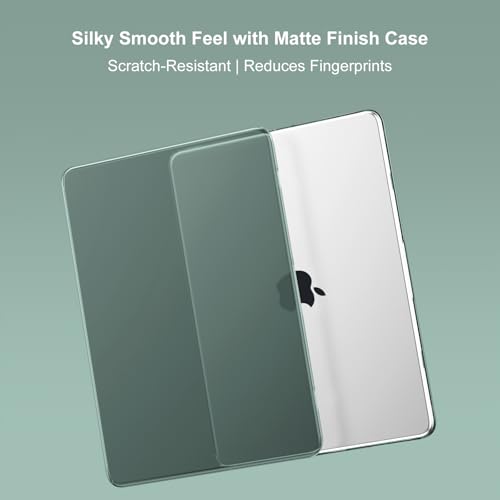 MOSISO Compatible with MacBook Air 15 inch Case M5 2026 M4 2025 M3 2024 M2 2023 A3448 A3241 A3114 A2941, Plastic Hard Shell Case&Puffy Sleeve Bag&Keyboard Skin&Webcam Cover&Screen Film, Emerald Green - color: Emerald Green