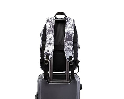 Kinmac Water Resistant Laptop Backpack with USB Charging Port for Laptop Up to 15.6 Inch (Snow Mountain) - color: Snow Mountain