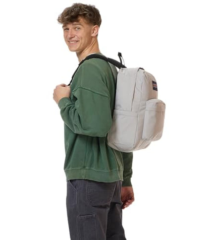JanSport SuperBreak Plus Backpack with Padded 15-inch Laptop Sleeve and Integrated Bottle Pocket - Spacious and Durable Daypack for Work and Travel - Grounded Grey - color: Grounded Grey