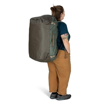 Osprey Transporter Lightweight Travel Duffel Bag - Extra Large Water Resistant Durable Gear Bag for Men and Women - color: Blue Flame/Nocturnal Blue, style: 95l