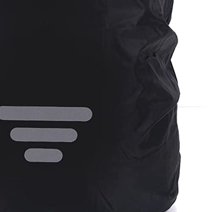 Black Reflective Oxford Cloth Backpack Rain Cover Lightweight for Hiking Fishing Traveling (XL (For 60-70L))