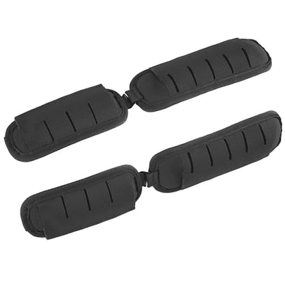 2-in-1 Tactical MOLLE Plate Carrier & Backpack Shoulder Pads - Adjustable, Padded, 500D Nylon, Durable Outdoor Gear for Men & Women - color: Black