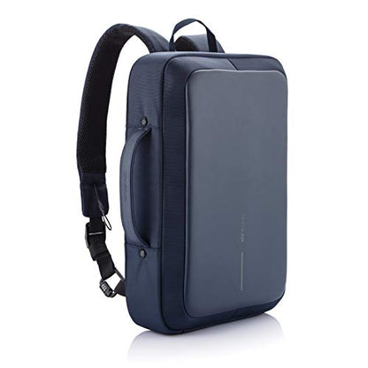 XDDesign Bobby Bizz 10 Liter Anti Theft Laptop Backpack with Padded 15.6" Laptop Sleeve, smart password lock, Water Repellent, USB Charging Port, travel backpack carry on flight for men and women - color: Blue