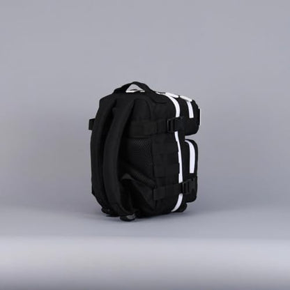 WOLFpak 9L Mini Tactical Backpack for Men & Women | Compact Everyday Carry Bag for Gym, School, Travel | Durable, Water-Resistant Daypack w/Molle System & Patch Panel (Alpha Black White Accents) - color: Alpha Black White Accents